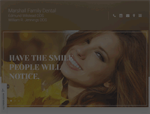 Tablet Screenshot of marshallfamilydental.com